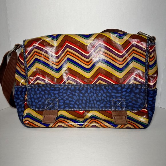 Fossil | Key-Per Multi Color Chevron Messenger Bag - Picture 2 of 11